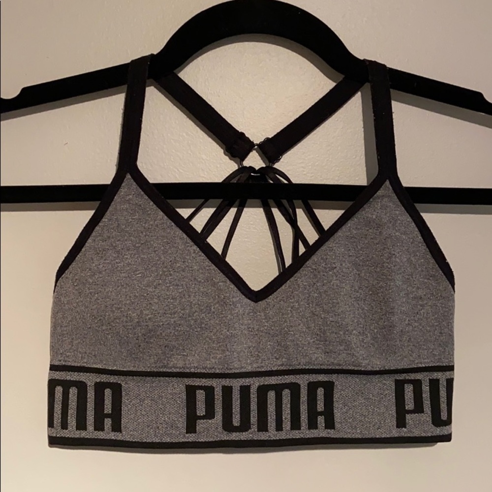 Puma Grey Sports Bra - Picture 2 of 8